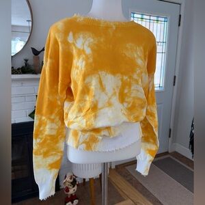 Yellow Tie-Dye Women's Sweater sz S